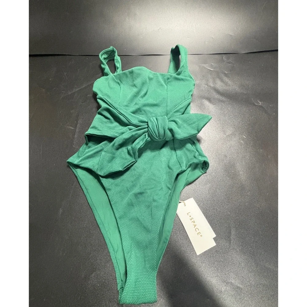 L*Space Balboa One Piece Classic Swimsuit Emerald Green Women's XS NEW